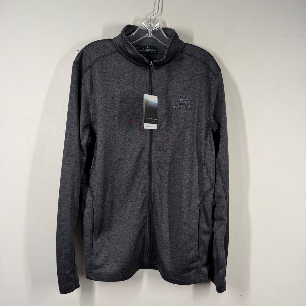 Fossa Apparel Subaru Promenade Full Zip Jacket Mens Medium Charcoal Grey 2482